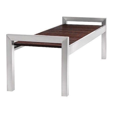 Skyline Esprsso Wood Bench SS Legs, 5 ft. MPN:725453