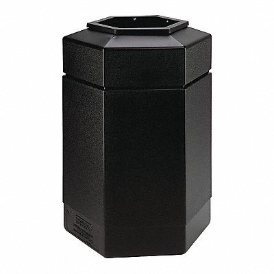 Hex Waste Container Black 30 gal lon MPN:737101