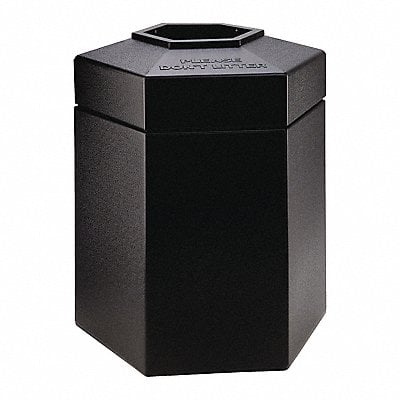 Hex Waste Container Black 45 gal. MPN:737201