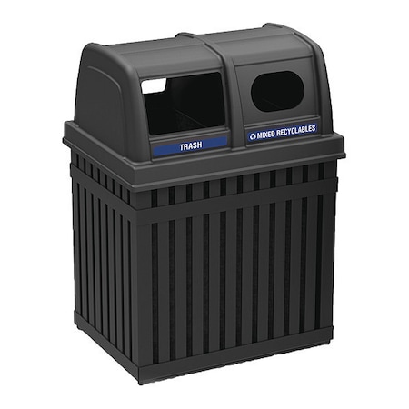 50 gal Recycling Bin, Stainless Steel MPN:72720199