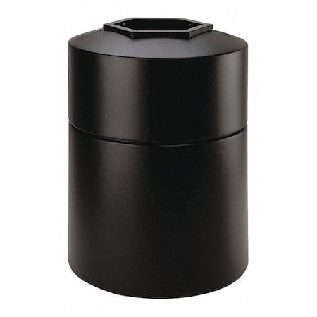 PolyTec™ 45 gal Round Institutional Plastic Can, Black, Open Top, Polyethylene, 22 in MPN:730101