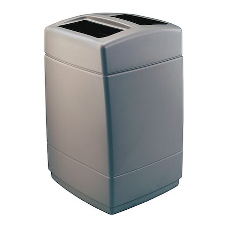 55 gal Square Outdoor Can, Charcoal MPN:732824
