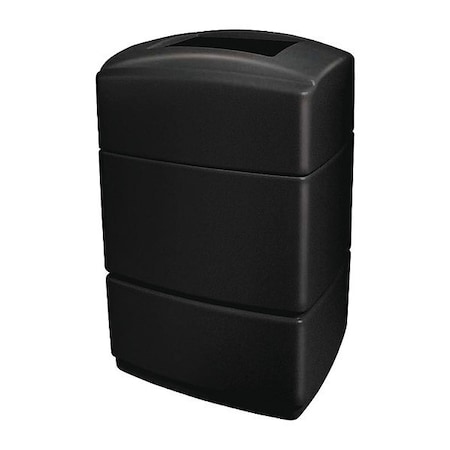 Rectangular Waste Container, Blk, 40 gal. MPN:733101