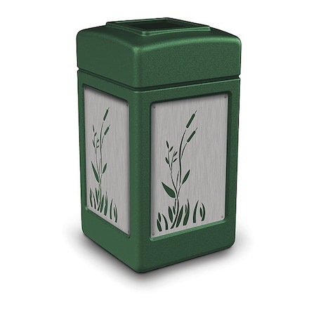 42 gal Square Outdoor Can, Green MPN:733960