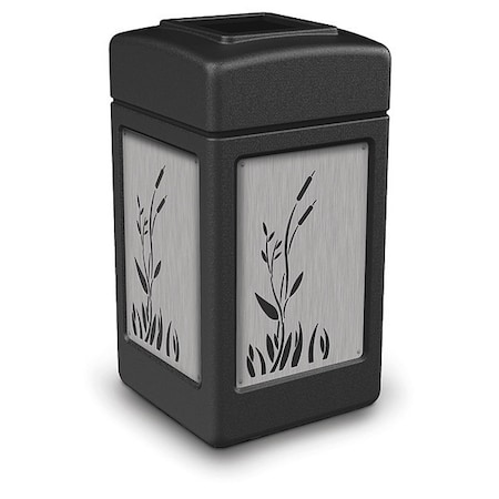 42 gal Square Outdoor Can, Black MPN:733961