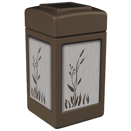 42 gal Square Outdoor Can, Brown MPN:733962