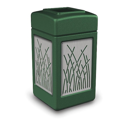 42 gal Square Outdoor Can, Green MPN:734160