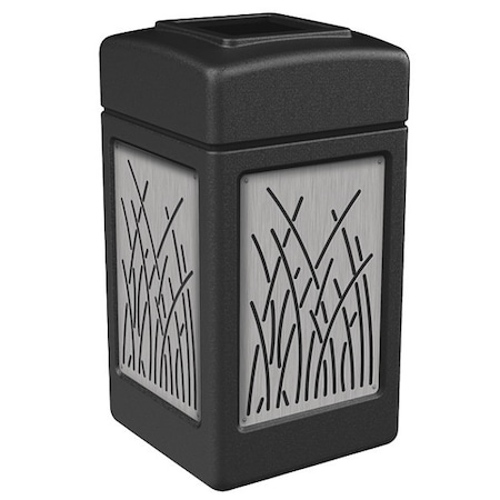 42 gal Square Outdoor Can, Black MPN:734161