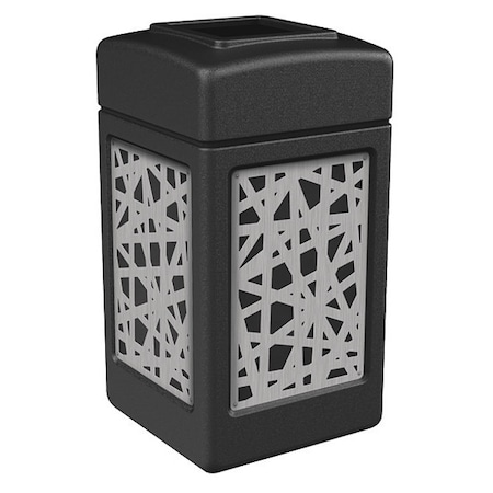 42 gal Square Outdoor Can, Black MPN:734261