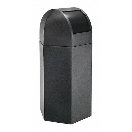 Waste Container, Dome Lid, Blk, 50 gal. MPN:73760199