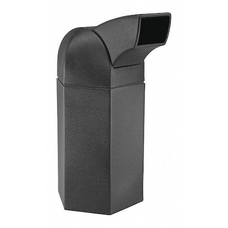 PolyTec™ 50 gal Hexagon Institutional Plastic Can, Black, 33 in MPN:73780199