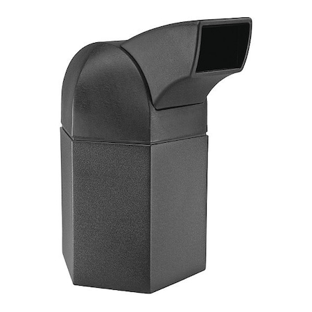 PolyTec™ 45 gal Hexagon Institutional Plastic Can, Black, Polyethylene, 25 in MPN:73800199