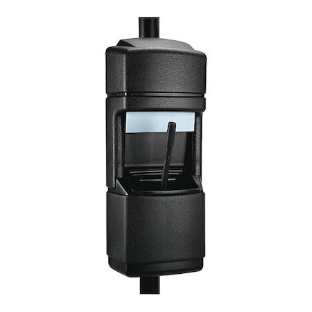 2 gal Rectangular Cleaning Can/Trash Can, Black, 14 3/4 in MPN:750801