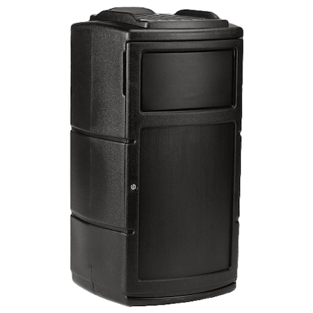 PolyTec™ 25 gal Square Outdoor Can, Black, Polyethylene, 21 1/2 in MPN:775901SE