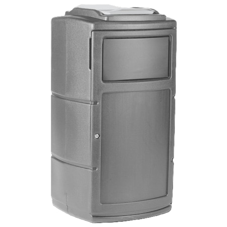 PolyTec™ 25 gal Square Outdoor Can, Gray, Polyethylene, 21 1/2 in MPN:775903SE