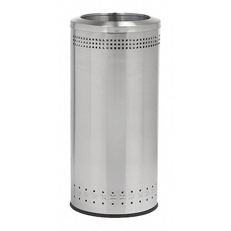Imprinted Open Top Waste Bin, SS, 25 gal. MPN:781829