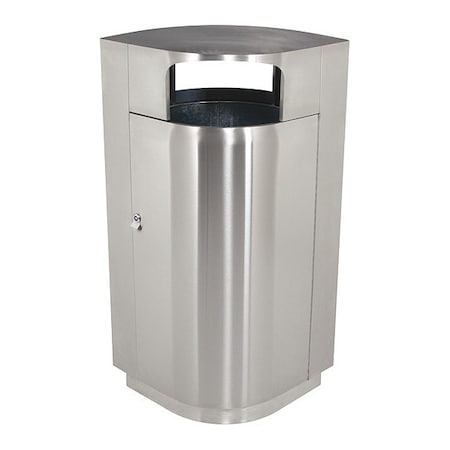 Waste Container, Stainless Steel, 40 gal. MPN:782129