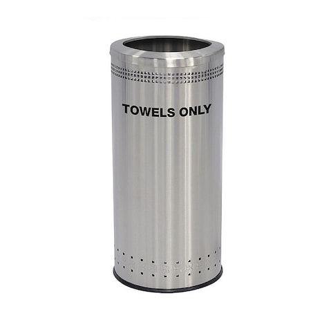 25 gal Recycling Bin, Stainless Steel MPN:78282999