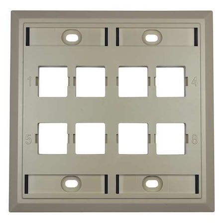Wall Plate, 2 Gang, 8 Port, Ivory MPN:M28L-246