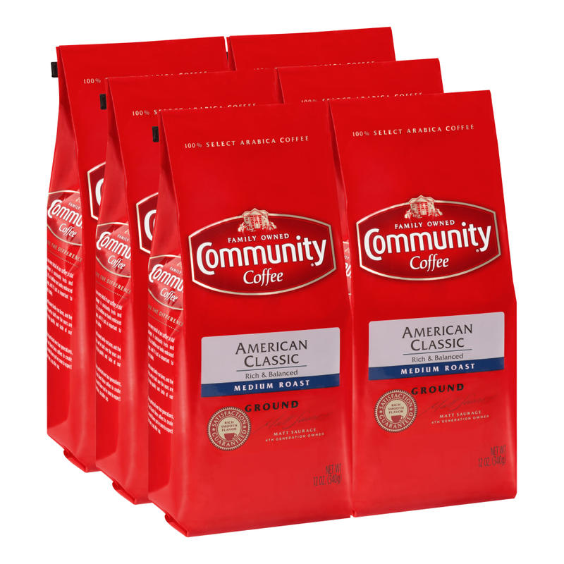 Community Coffee Arabica Ground Coffee, American Classic, 12 Oz Per Bag, Carton Of 6 Bags MPN:3570001922