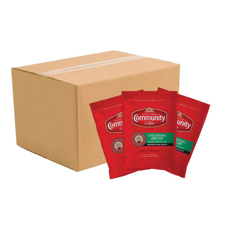 Community Coffee Arabica Single-Serve Coffee Packets, Cafe Special Decaffeinated, Carton Of 20 MPN:3570015405
