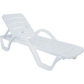Siesta Havana Sunrise Pool Chaise Lounge with Arms White ISP078-WHI - Pkg Qty 4