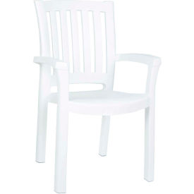 Siesta Sunshine Resin Dining Arm Chair White ISP015-WHI - Pkg Qty 4