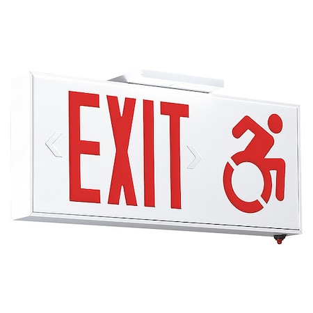 LED Exit Sign AC-Only with Dynamic Accessibility Symbol, 120/277v MPN:CSAUDR