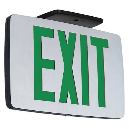 Exit Sign, Black, 1 Face(s), LED, Universal Mount, Nickel Cadmium MPN:CCESGE