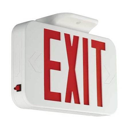 LED Lighted Exit Sign, Black, 1 or 2 Face(s), LED, Nickel-Metal Hydride MPN:CCRGRCB