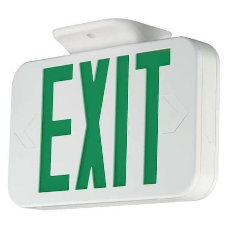 Exit Sign, White, 1 or 2 Face(s), LED, Universal Mount, Nickel Cadmium MPN:CEGRC