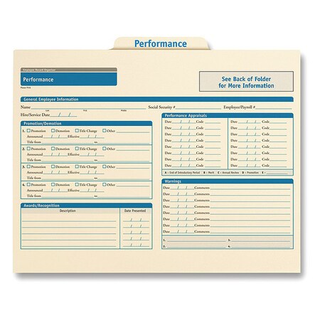 Employee Performance Folder, PK25 MPN:A0312