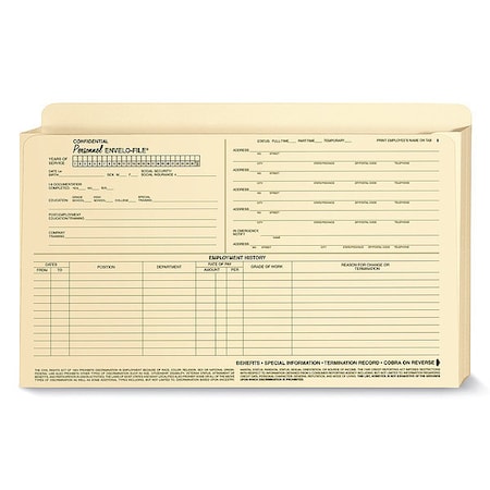 Personnel Envelo-File Legal Size, PK25 MPN:A0731
