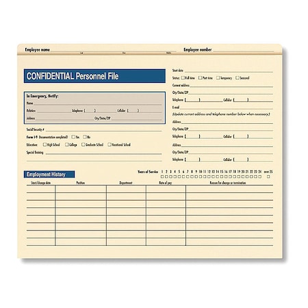 Confidential Personnel File, Std, PK25 MPN:A221