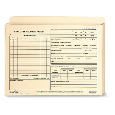 Employee Record Jckt, Expndbl Letter, PK25 MPN:A5008