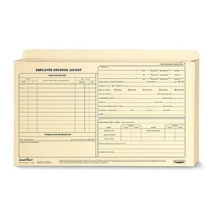 Employee Record Jacket, Expndbl Lgl, PK25 MPN:A5010