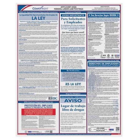 Applicant Area Poster, 16 in H x, 20 in W, Plastic MPN:E0076S