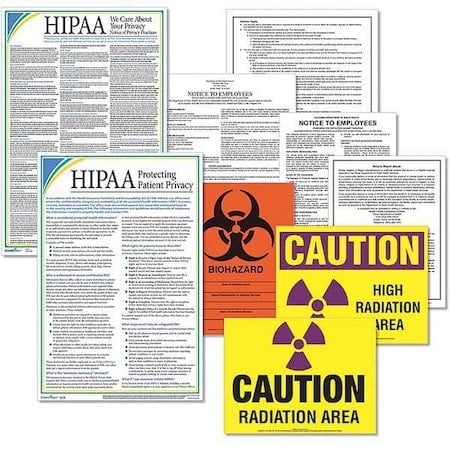Labor Law Poster Kit, 34 in H x, 24 in W, Plastic MPN:E50COHLTH