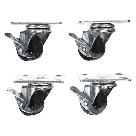 Caster Kit, Med Duty 3-1/2