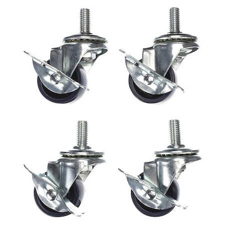 Caster Kit, Med Duty 1/2-13 x 1