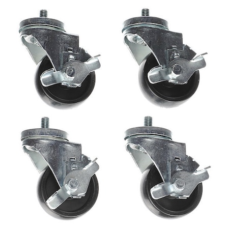 Caster Kit, Med Duty 1/2-13 x 3/4