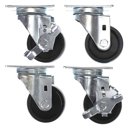 Caster Kit, Med Duty 2-3/8