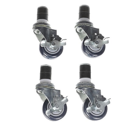 Caster Kit, Med Duty 1-5/8