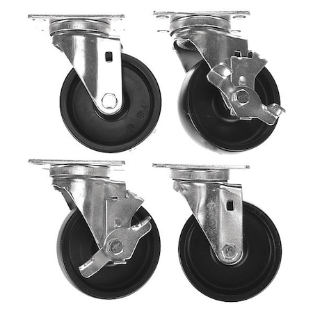 Caster Kit, Med Duty 2-3/8