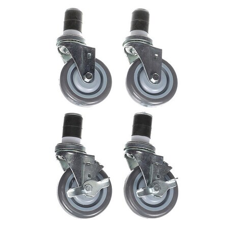 Caster Kit, Med Duty 1-5/8