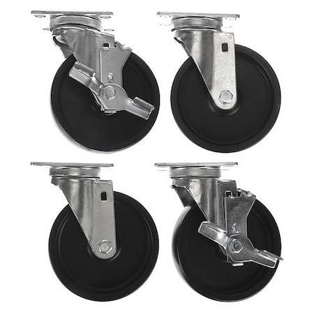 Caster Kit, Med Duty 2-3/8