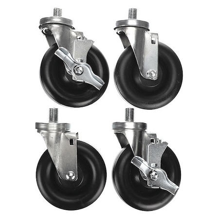 Caster Kit, Med Duty 3/4-10 x 1