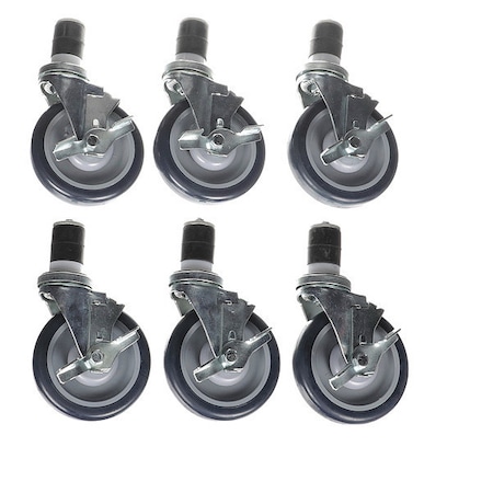 Caster Kit, Med Duty 1-5/8
