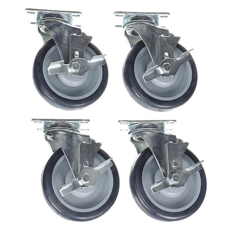 Caster Kit, Med Duty 2-3/8