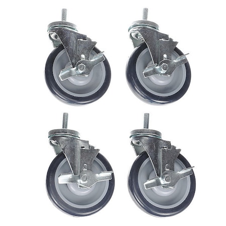 Caster Kit, Med Duty 1/2-13 x 1